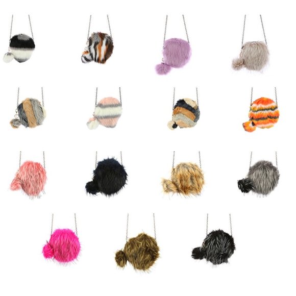 $10 ✿ FAUX FUR ROUND CROSS-BODY BAG - Picture 4 of 4